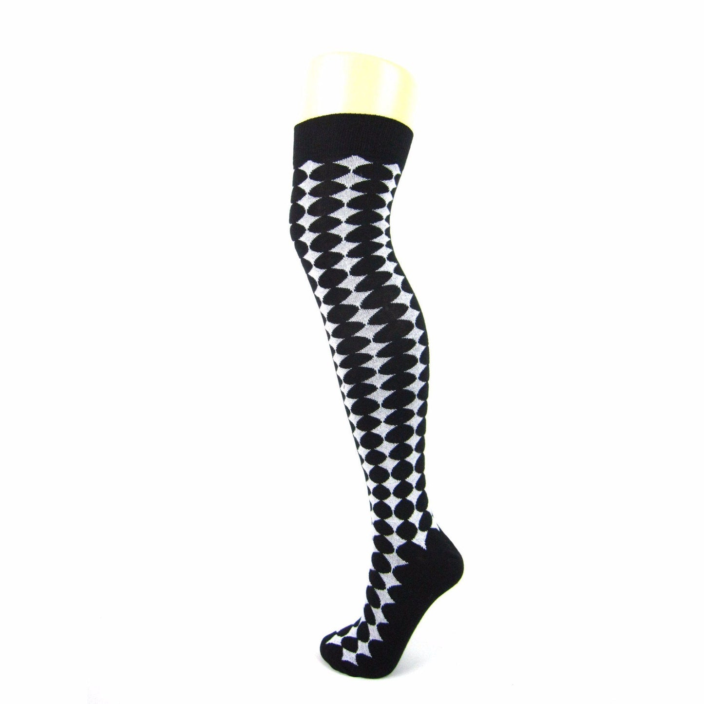 Retro Circle Pattern Over The Knee Socks - Leggsbeautiful