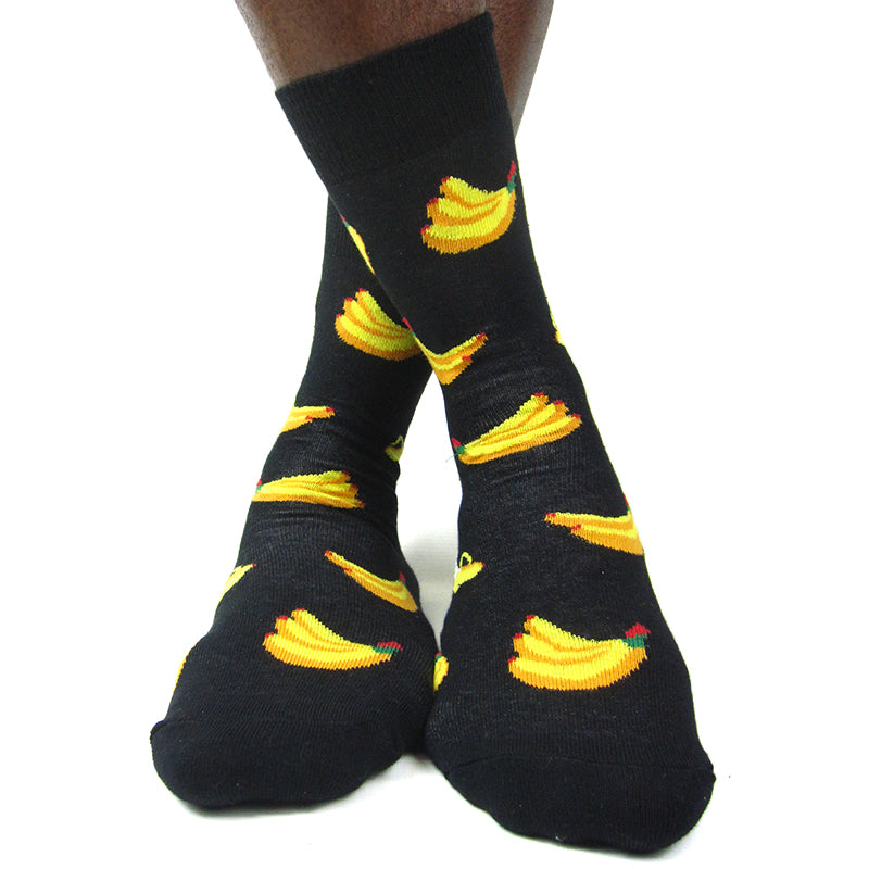 Luv Socks Men's Cotton Blend Banana Ankle Socks - Leggsbeautiful