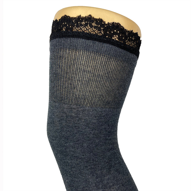 
                      
                        Milena Cotton Blend Over The Knee Socks With Lace Trim
                      
                    