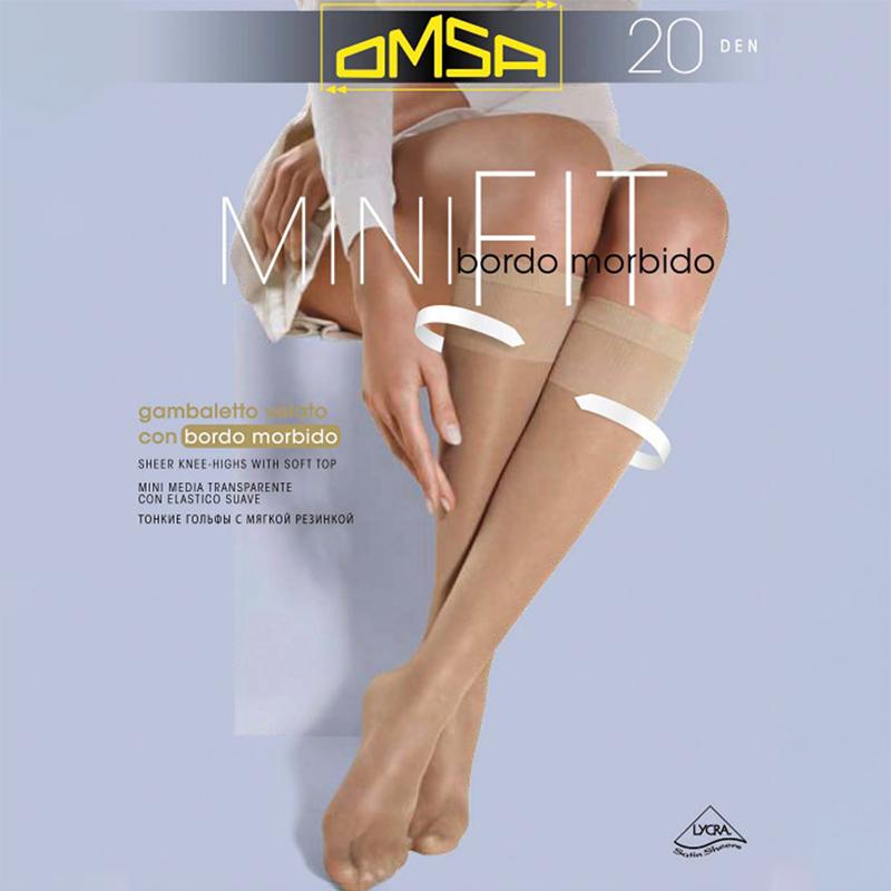 OMSA Minifit 20 Denier  Sheer Knee High Socks [2 Pairs]