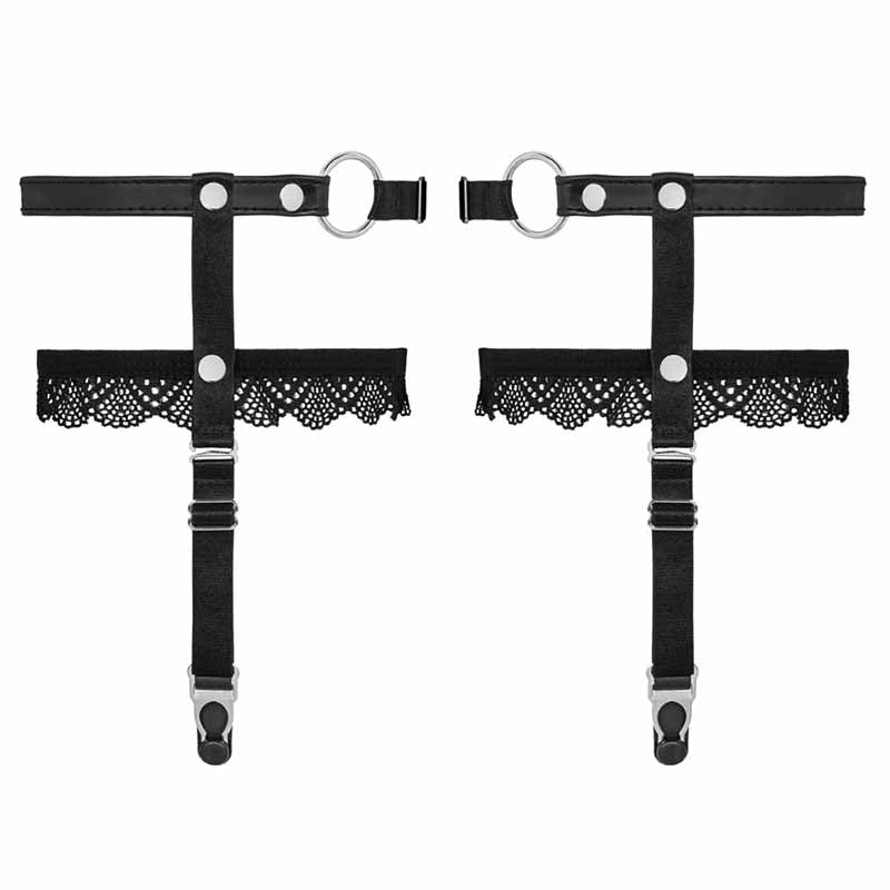 
                      
                        Obsessive Luxury Wet Look And Lace Double Strap Garters
                      
                    