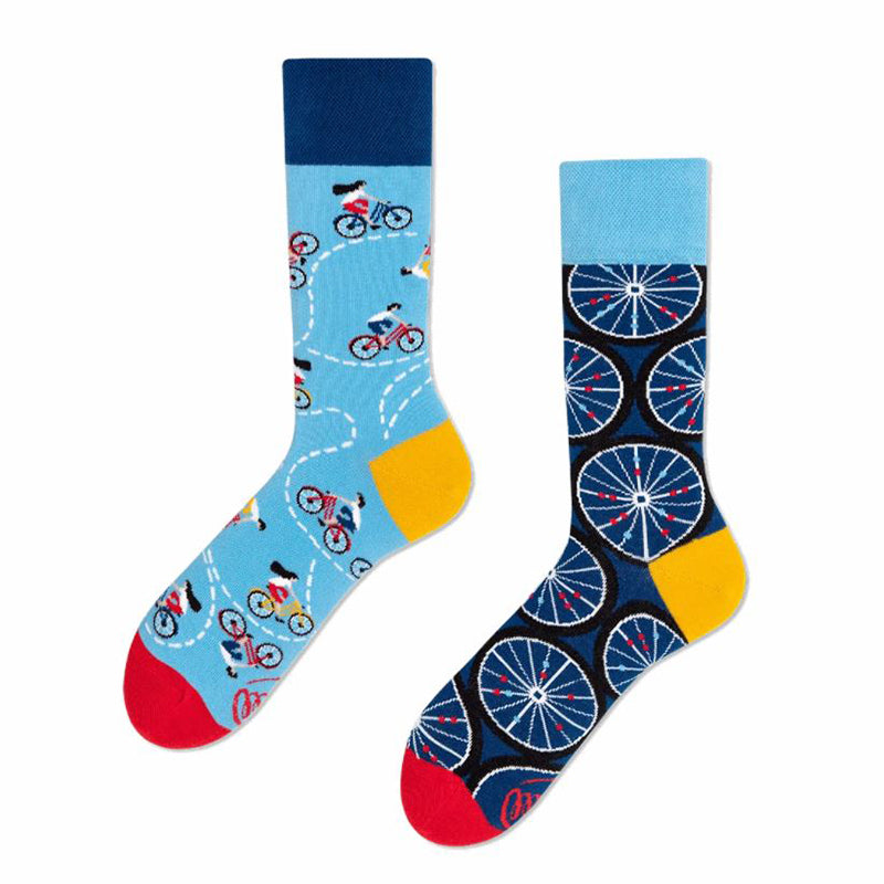 Many Mornings Cotton MisMatch The Bicyles Unisex Socks