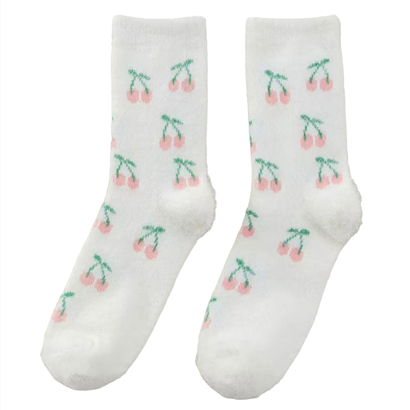 Soft Cosy Acrylic Fruit Printed Bed Socks