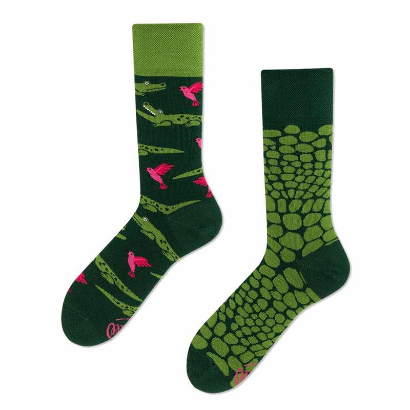 Many Mornings Cotton MisMatch Crocodile Unisex Socks