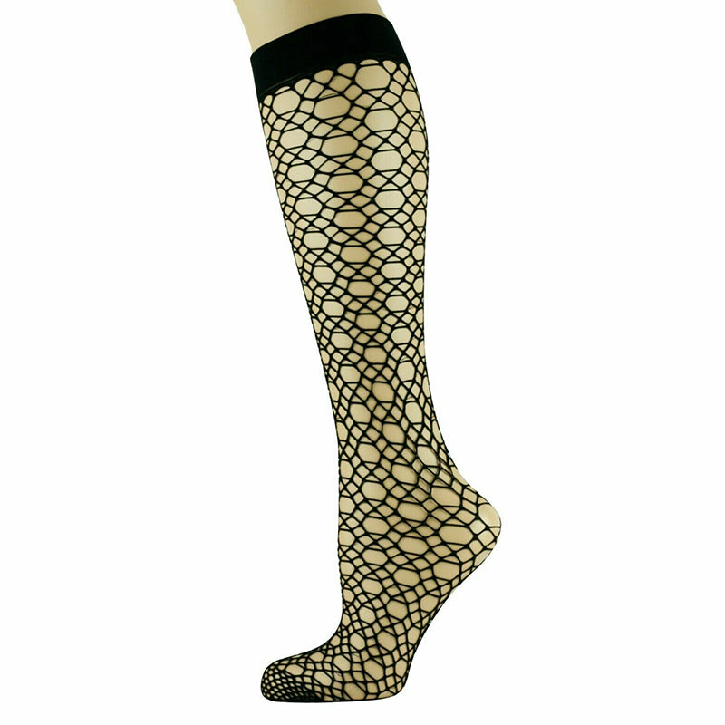 Circular Open Net Knee High Socks