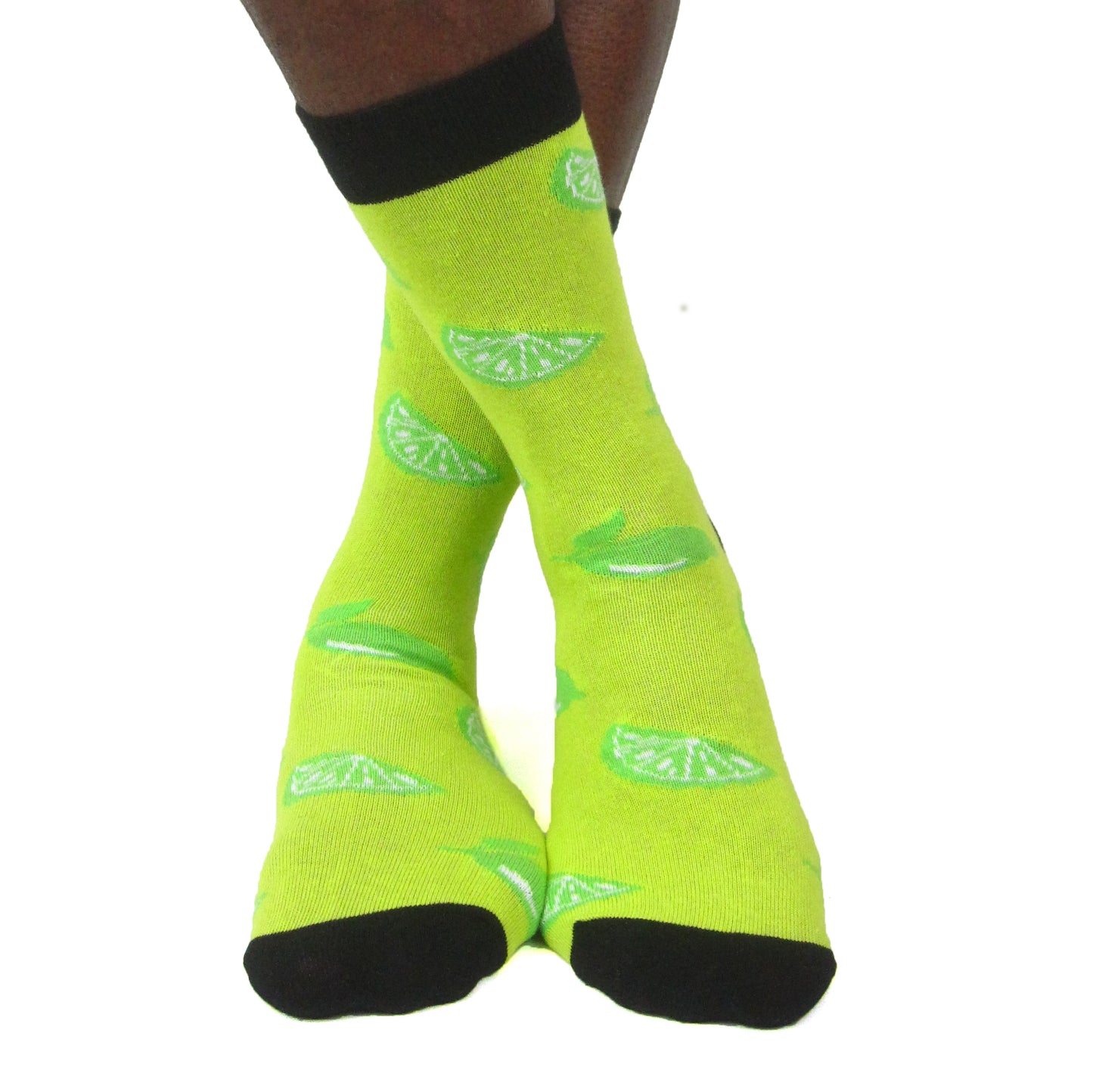 Luv Socks Men's Cotton Blend Lime Ankle Socks - Leggsbeautiful