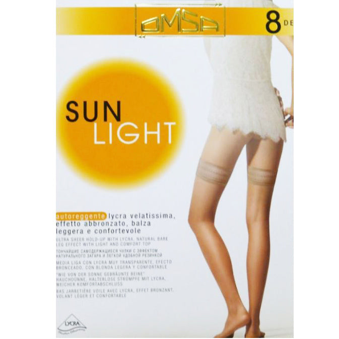 OMSA Sun Light 8 Denier Sheer Hold Ups - Leggsbeautiful