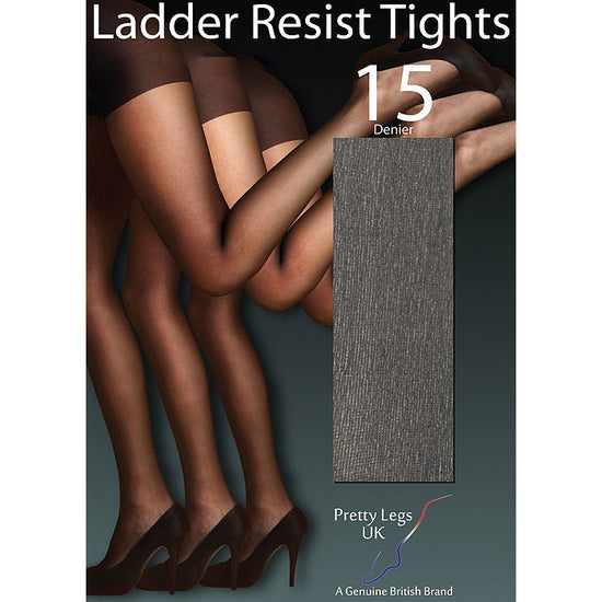 Pretty Polly Curve ladder resist 15 Denier 3 pack tights in barely black
