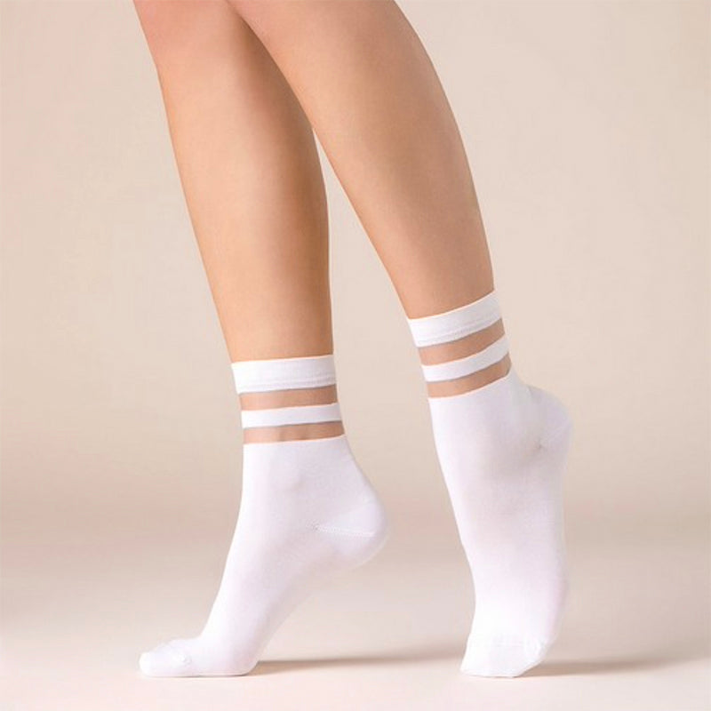 Gabriella Cami Lyocell Sheer Stripe Ankle Socks