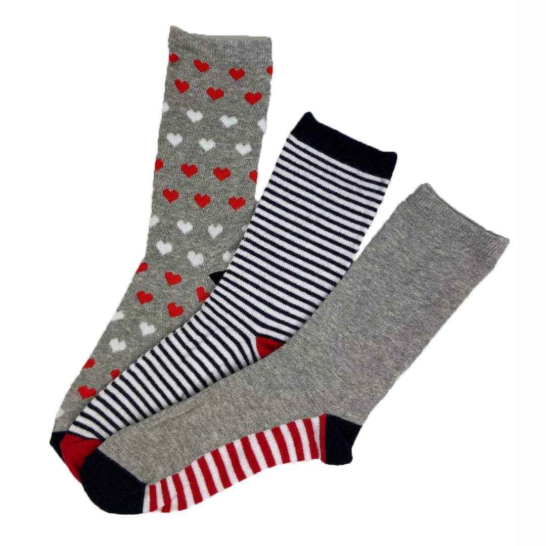 Foxbruy Cotton Blend 3 Pack Patterned Ankle Socks