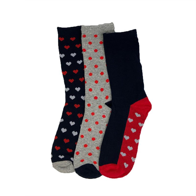 Foxbruy Cotton Blend 3 Pack Patterned Ankle Socks